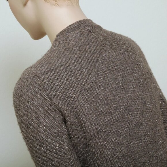 Lucky Brand Shimmer Pointelle Knit Sweater Gray Women Size XS - Picture 10 of 15